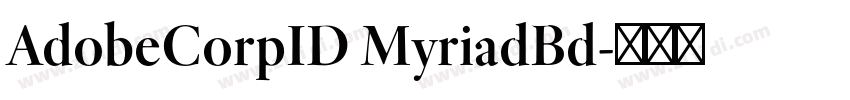 AdobeCorpID MyriadBd字体转换